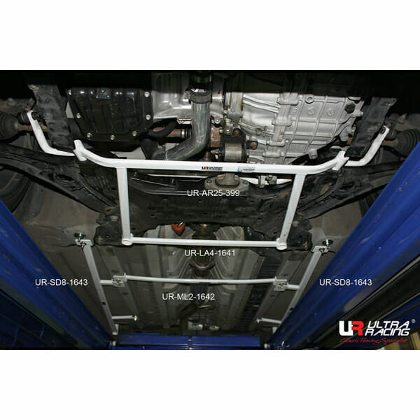 Ultra Racing - 4pt Front Lower Brace - 2011-2017 Hyundai Accent - UR-LA4-1641
