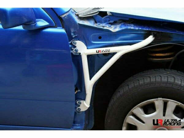 Ultra Racing - 3pt Fender Braces (PAIR) - 1984-1988 Toyota Corolla (AE82) - UR-FD3-114