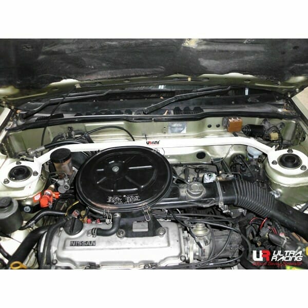 Ultra Racing - 2pt Front Strut Tower Brace - 1990-1992 Nissan Stanza (U12) - UR-TW2-1771