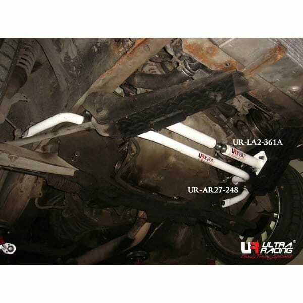 Ultra Racing - 2pt Adjustable Front Lower Brace - 1988-1994 Nissan Cefiro (A31) / 1989-1994 Nissan Skyline GTS (R32) - UR-LA2-361A