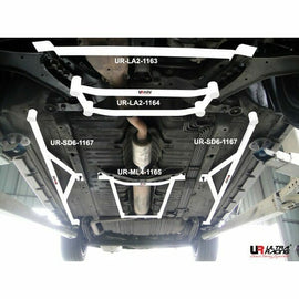 Ultra Racing - 4pt Middle Lower Brace - 2000-2003 Nissan Maxima (A33) / 2000-2001 Infiniti I30 (A33) / 2002-2004 Infiniti I35 (A33) - UR-ML4-1165