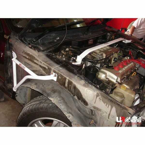 Ultra Racing - 2pt Front Strut Tower Brace - 1991-1994 Nissan Sentra (B13) - UR-TW2-184