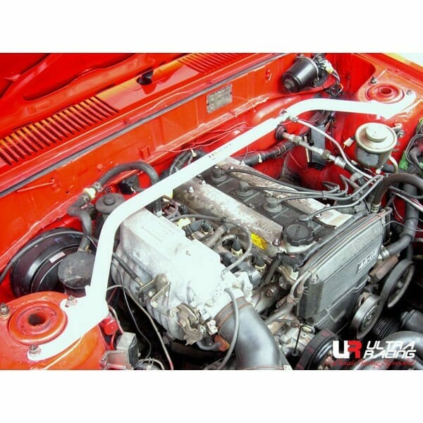 Ultra Racing - 2pt Adjustable Front Strut Tower Brace - 1985-1987 Toyota Corolla GT-S/SR5 (AE86) / 1980-1983 Toyota Corolla (E70) - UR-TW2-274A