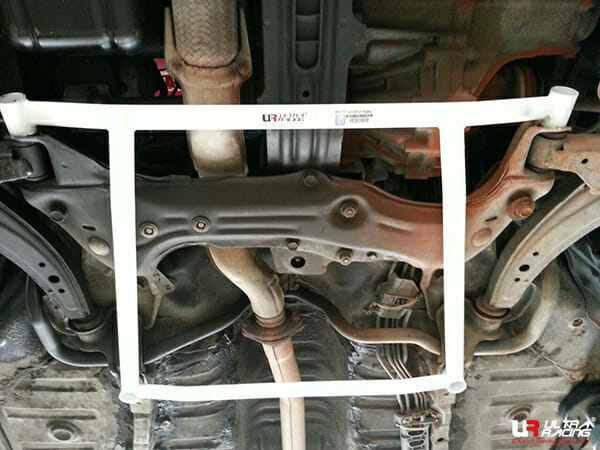 Ultra Racing - 4pt Front Lower Brace - 1988-1991 Toyota Corolla SR5/GT-S Coupe (AE92) - UR-LA4-467