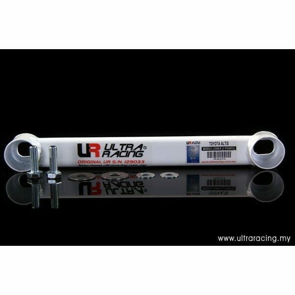 Ultra Racing - 2pt Middle Lower Brace - 2003-2008 Toyota Corolla (E130) - UR-ML2-714