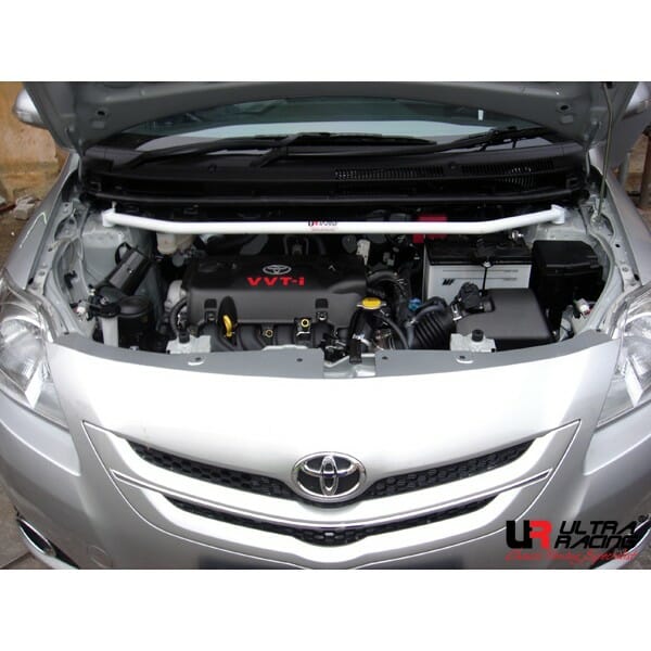Ultra Racing - 2pt Front Strut Tower Brace - 2007-2011 Toyota Yaris Sedan (XP90) / 2007-2011 Toyota Yaris Hatchback (XP90) - UR-TW2-402