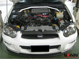 Ultra Racing - 2pt Front Strut Tower Brace - 2002-2007 Subaru Impreza Wagon (GG) / 2002-2007 Subaru Impreza (GD) / 2002-2007 Subaru Impreza WRX (GD) / 2004-2007 Subaru Impreza WRX STI (GD) - UR-TW2-110