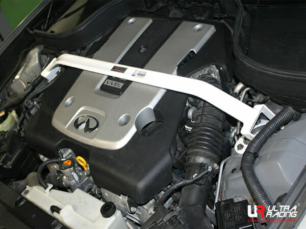 Ultra Racing - 2pt Front Strut Tower Brace - 2008-2016 Infiniti G37 - UR-TW2-1444