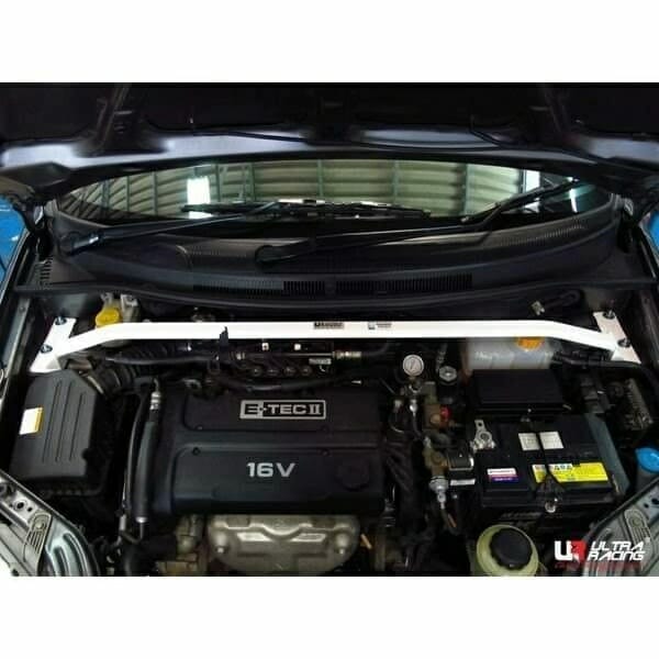 Ultra Racing - 2pt Front Strut Tower Brace - 2004-2006 Chevrolet Aveo (T200) - UR-TW2-998
