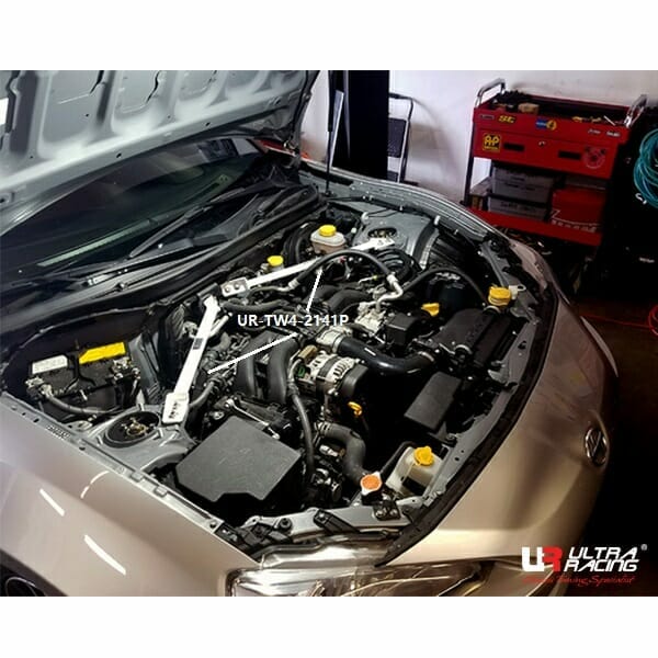 Ultra Racing - 4pt Front Strut Tower Brace - SCION FRS (ZN6) 2012-2016 - UR-TW4-2141P