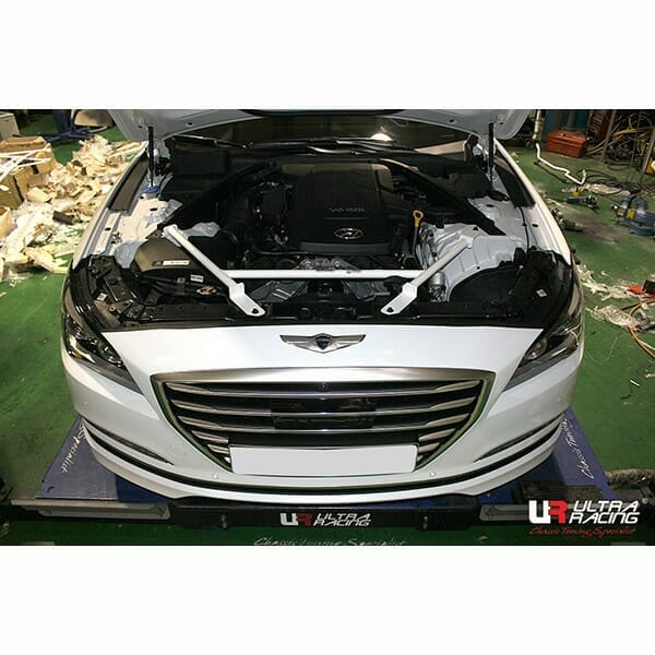Ultra Racing - 4pt Front Strut Tower Brace - 2015-2016 Hyundai Genesis (DH) / 2017-2020 Genesis G80 (DH) - URKR-TW4-2748