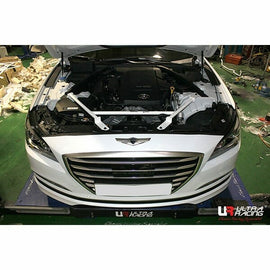 Ultra Racing - 4pt Front Strut Tower Brace - 2015-2016 Hyundai Genesis (DH) / 2017-2020 Genesis G80 (DH) - URKR-TW4-2748