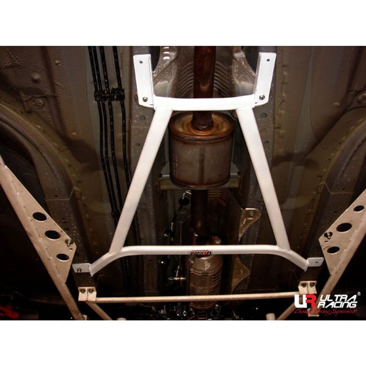 Ultra Racing - 4pt Middle Lower Brace - 2006-2011 Honda Civic - UR-ML4-393