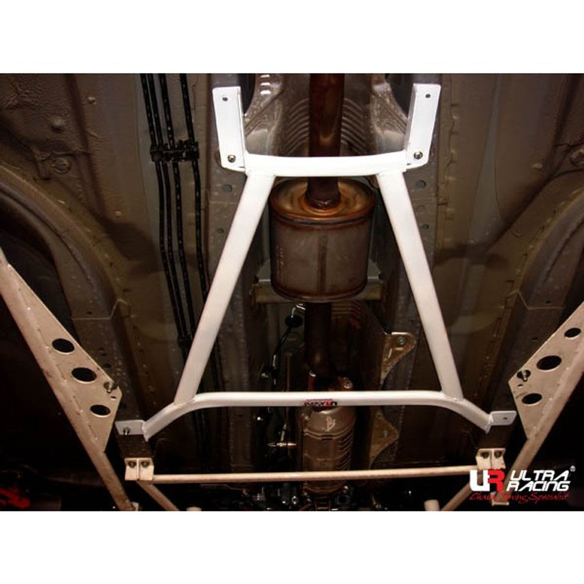 Ultra Racing - 4pt Middle Lower Brace - 2006-2011 Honda Civic - UR-ML4-393