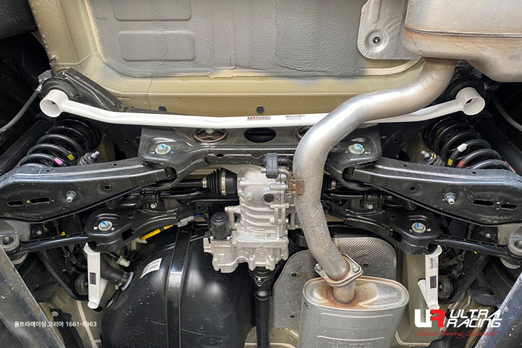 Ultra Racing - 2pt Rear Lower Brace - 2024+ Hyundai Santa Fe (MX) / 2021-2025 Kia Sorento (MQ4) - UR-RL2-4185
