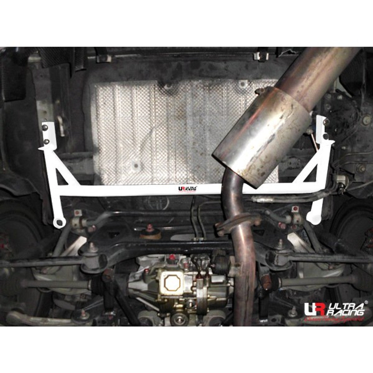 Ultra Racing - 4pt Rear Lower Brace - MITSUBISHI EVOLUTION X (CZ4A) 2008-2017 - UR-RL4-1423