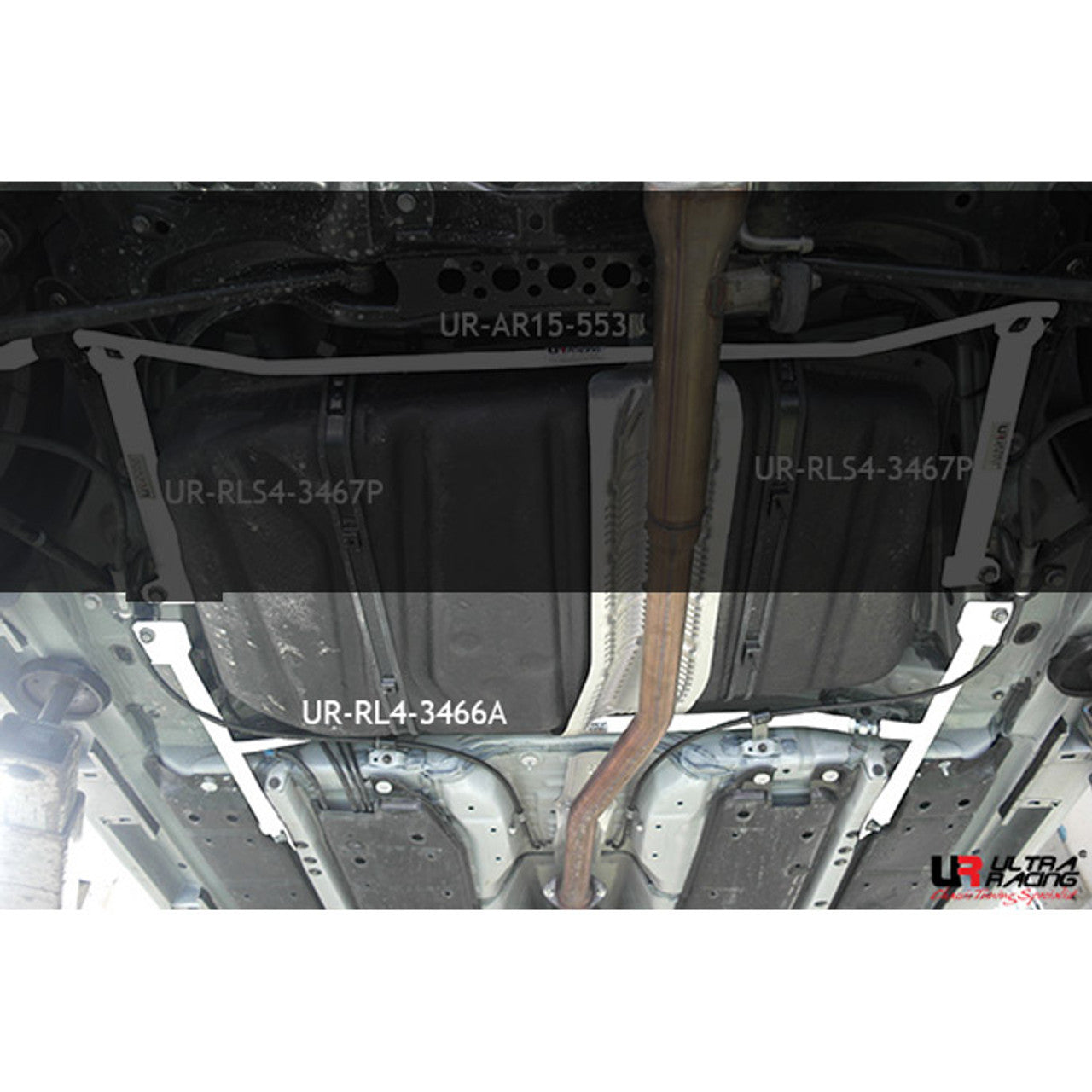Ultra Racing - 4pt Rear Lower Brace - LEXUS ES (XV60) 2013-2018 - UR-RL4-3466A