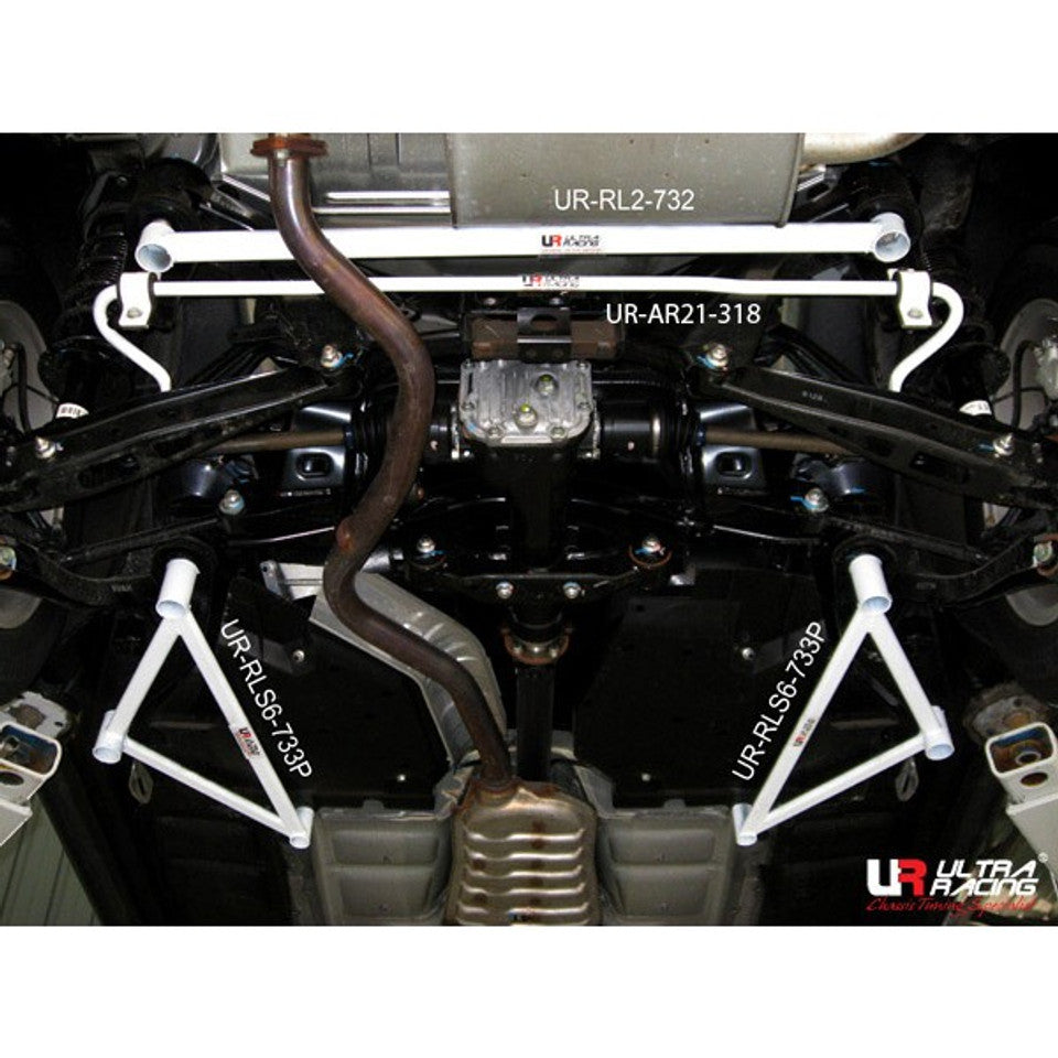 Ultra Racing - 6pt Rear Lower Side Braces (PAIR) - SUBARU FORESTER (SH) 2008-2012 - UR-RLS6-3972P