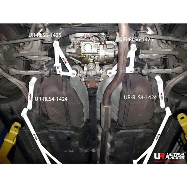 Ultra Racing - 4pt Rear Side Braces (PAIR) - MITSUBISHI EVOLUTION X (CZ4A) 2008-2017 - UR-RS4-1424P