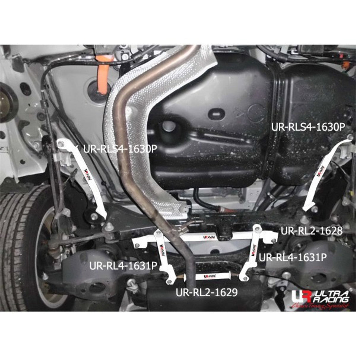 Ultra Racing - 4pt Rear Side Braces (PAIR) - LEXUS CT (A10) 2011-2017 - UR-RS4-1631P