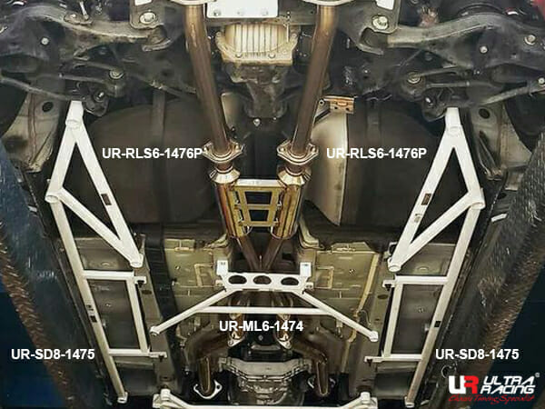 Ultra Racing - 8pt Side Braces - 2009-2016 Hyundai Genesis Coupe - UR-SD8-1475P