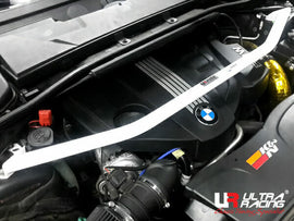Ultra Racing - 2pt Front Strut Tower Brace - 2006-2012 BMW E90 Sedan / E84 / E87 / E91 - UR-TW2-1026