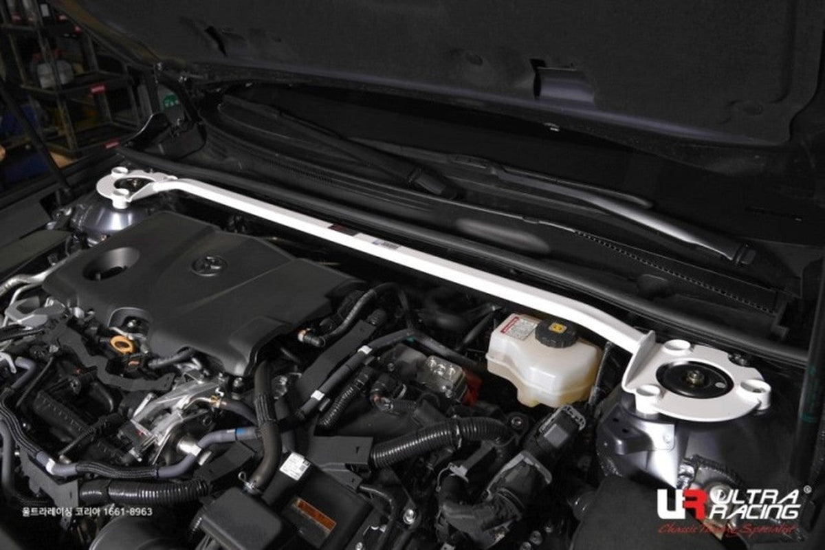 Ultra Racing - 2pt Front Strut Tower Brace - 2018+ Camry XV70 / Lexus ES (XZ10) - UR-TW2-3990