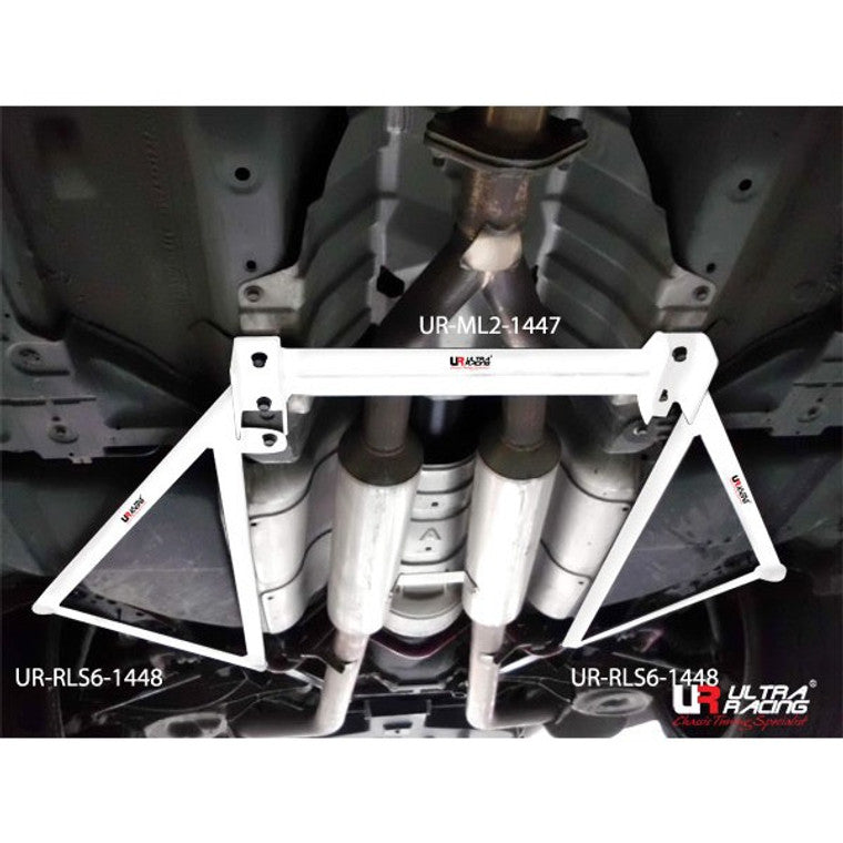 Ultra Racing - 2pt Middle Lower Brace - INFINITI G37 COUPE 2008-2013 / Q60 COUPE 2014-2016 - UR-ML2-1447