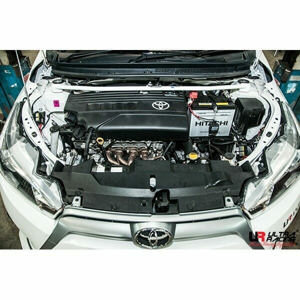 Ultra Racing - 2pt Front Strut Tower Brace - 2012-2019 Toyota Yaris / Vitz (XP130) - URTH-TW2-2784
