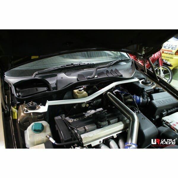 Ultra Racing - 2pt Front Strut Tower Brace - 1993-1997 Volvo 850 (P80) / 1998-2000 Volvo V70 (P80) - UR-TW2-1305