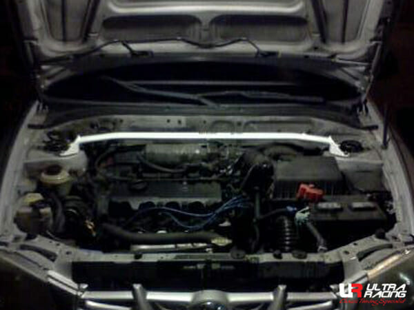 Ultra Racing - 2pt Front Strut Tower Brace - 2000-2005 Hyundai Accent (LC) - UR-TW2-168